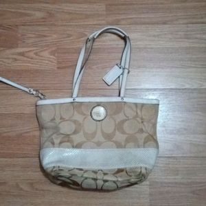 COACH Cream/Tan Purse